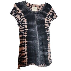 raw earth wild sky top 100% organic cotton handmade in US tie dye size L